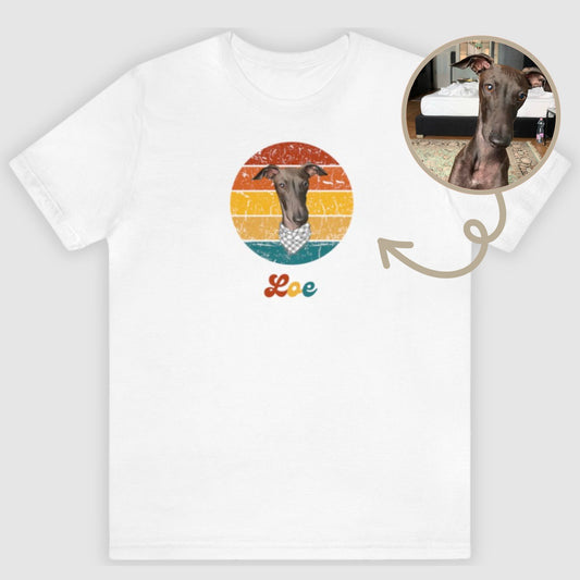 Personalised Pet T-Shirt - Retro Style